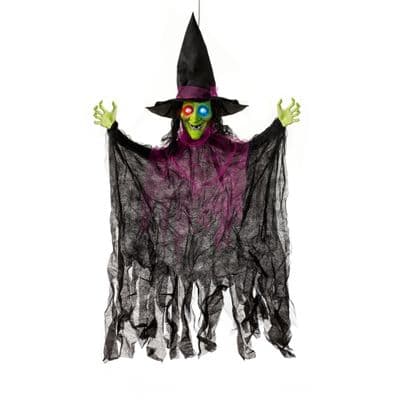 Halloween Decoration Hanging Witch 3ft W Light & Sound