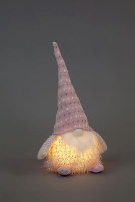 LED Pink Gonk Santa Decoration IF04242