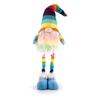 LED Standing Rainbow Gonk Christmas Decoration Plush 50cm