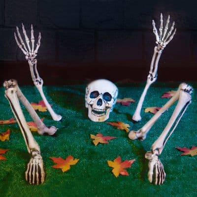 Outdoor Halloween Decoration Graveyard Skeleton Bones