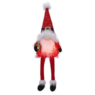 Premier 50cm Lit Sitting Santa Gonk with Dangly Legs