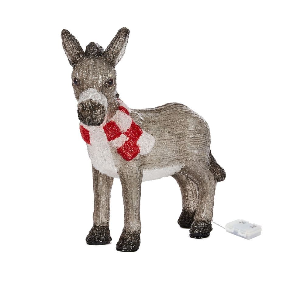 Three Kings InLit Ice Nativity Donkey