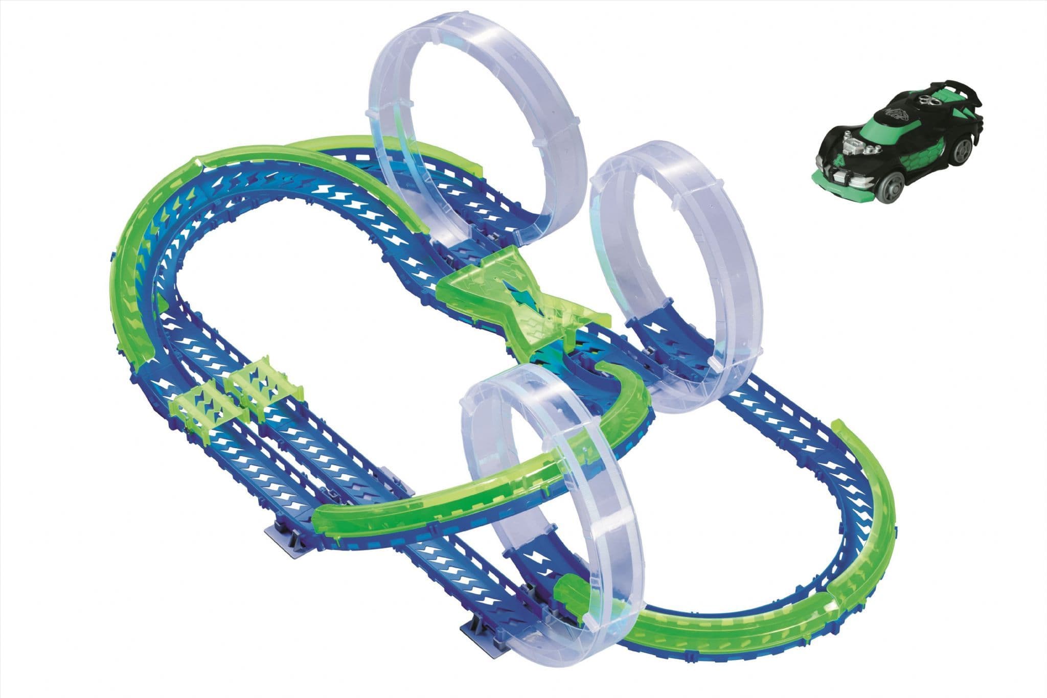 Wave Racers Triple Sky Loop Raceway 58 Piece Track & 1 Car