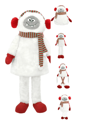 Yodi The Yeti Plush Christmas Decoration Standing or Sitting 33-120cm
