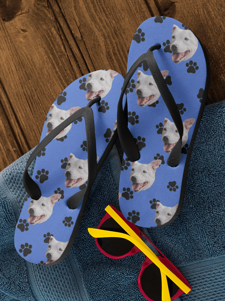 Dog paw print flip flops 2025