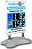 A1 Sized Manual Exchange Rate Board for 2+ Currencies with stand