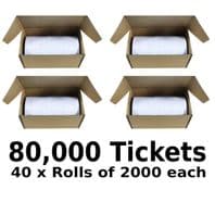 Queue Ticket Roll Pack - 80,000 Tickets