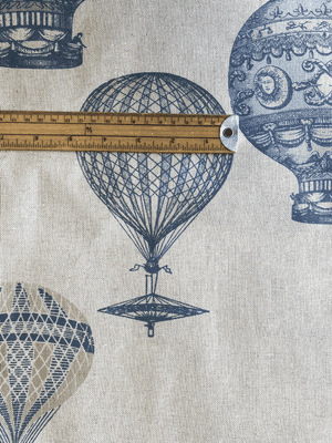 'Zen Balloons' - Curtains Soft Furnishings Cotton Fabric - Natural