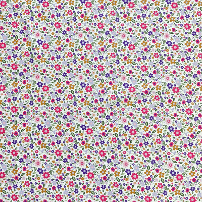 100% Cotton Poplin - Ditsy Florals With Birds