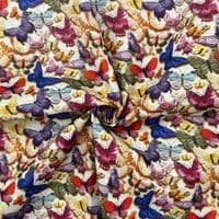 3D Butterflies - Digitally Printed Polycotton Fabric