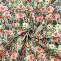3D Butterfly Garden - Digitally Printed Polycotton Fabric