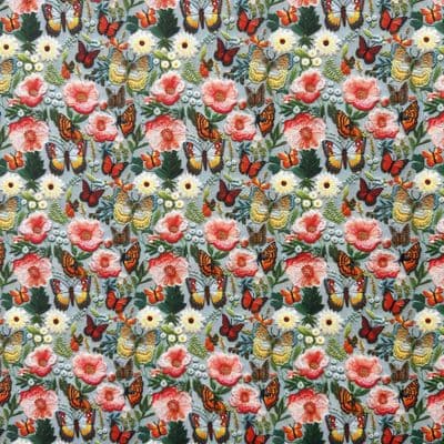 3D Butterfly Garden - Digitally Printed Polycotton Fabric