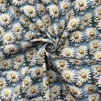 3D Daisies - Digitally Printed Polycotton Fabric