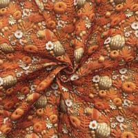3D Pumpkin Meadow - Digitally Printed Polycotton Fabric