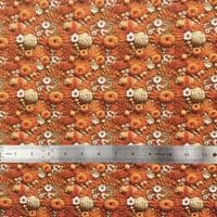 3D Pumpkin Meadow - Digitally Printed Polycotton Fabric