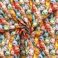 3D Rabbits - Digitally Printed Polycotton Fabric