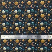 3D Solar System - Digitally Printed Polycotton Fabric