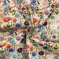 3D Spring Flowers - Digitally Printed Polycotton Fabric