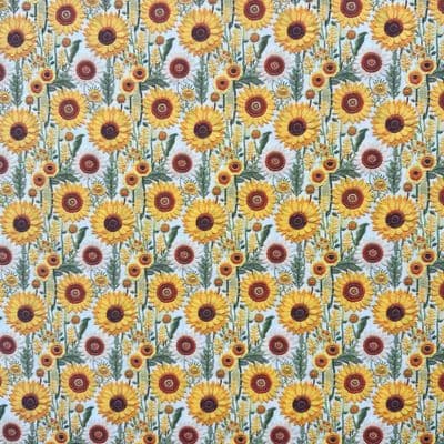 3D Sunflowers - Digitally Printed Polycotton Fabric
