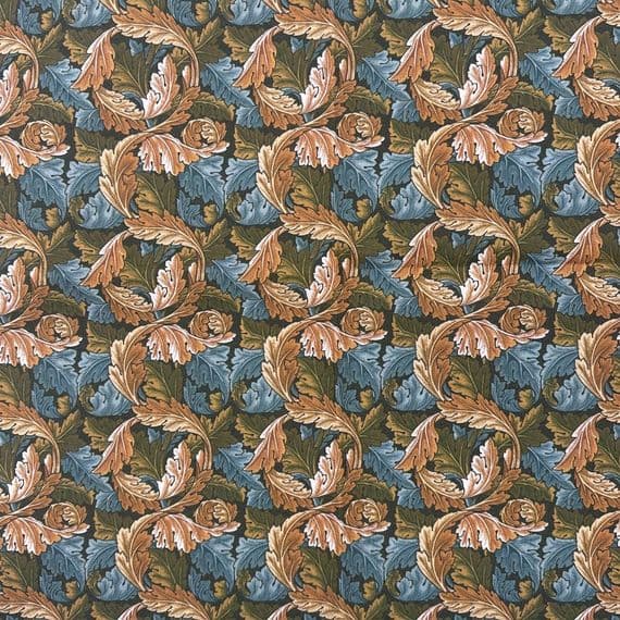 Acanthus Azure - Digitally Printed Polycotton