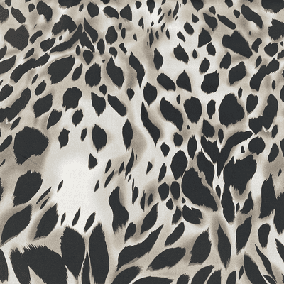ANIMAL PRINT COTTONMIX: Monochrome and Beige Dressmaking Fabric