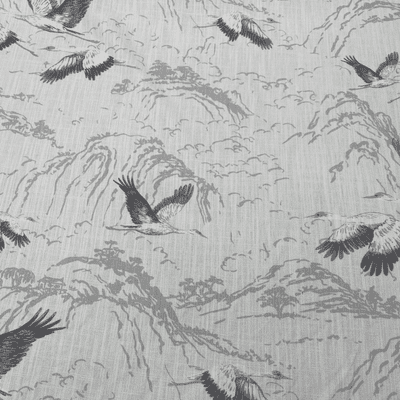 Animalia in Silver - Laura Ashley - Curtain & Blind Fabric - Viscose Linen