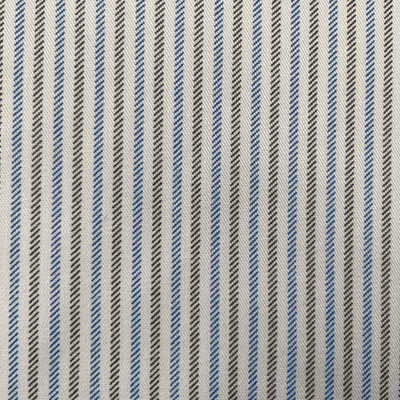Apollo Broken Stripe Blue and Grey Polycotton