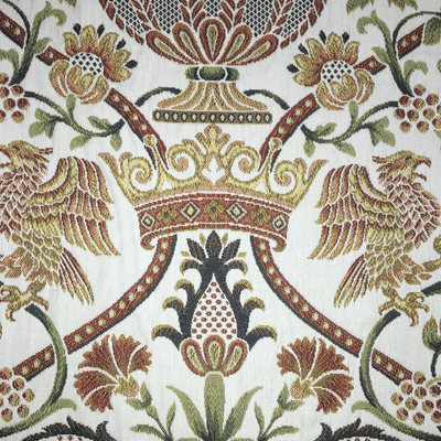 Aquila Floral Vase Beige - Cotton Mix Tapestry Fabric
