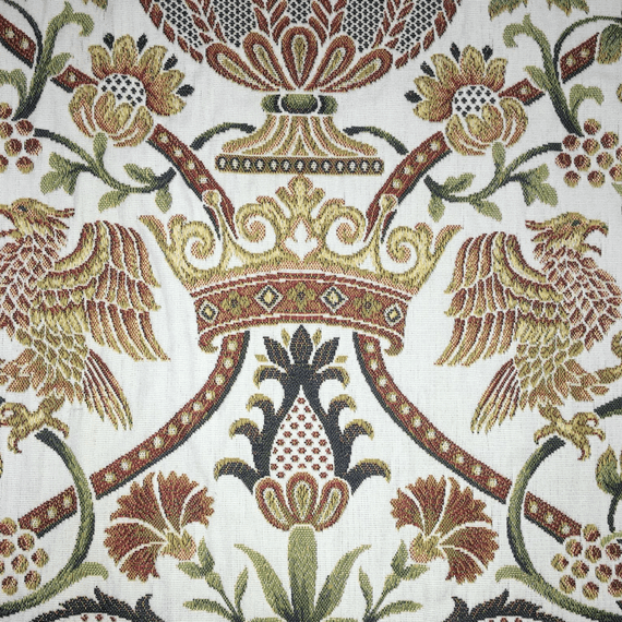 Aquila Floral Vase Beige - Cotton Mix Tapestry Fabric