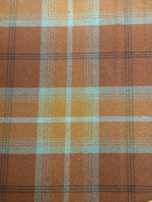 Balmoral Tweed Check - Curtains Upholstery Polyester Cotton Fabric - Spice