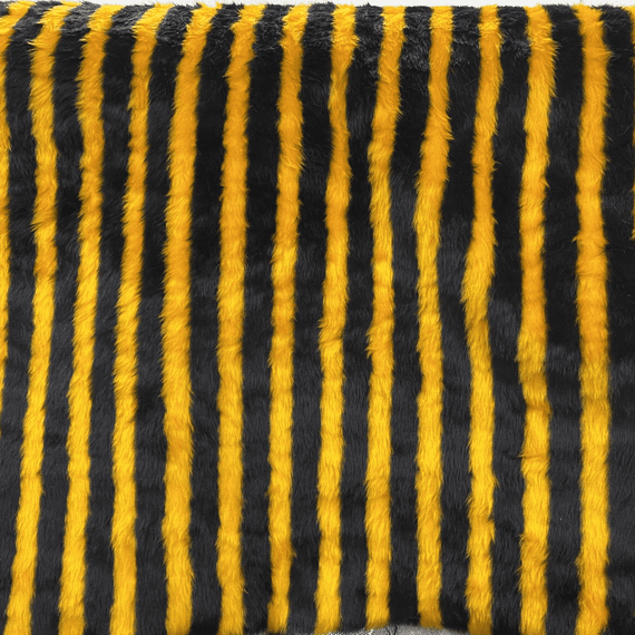 Bee Stripe Faux Fur