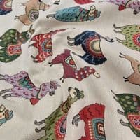 Big Llama - Cotton Mix Tapestry Fabric