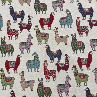 Big Llama - Cotton Mix Tapestry Fabric