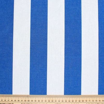 Blue Stripe - Teflon Coated Dralon - Water Resistant - Outdoor Furnishing Fabric