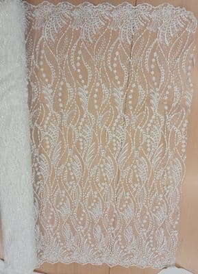 Bridal Lace - Sequin Leaf Design