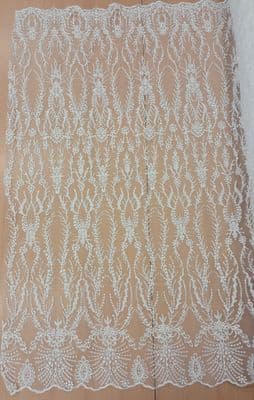 Bridal Lace - White Floral Leaf