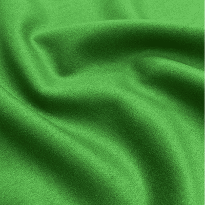 Bright Green Plain Polyester Viscose Wool Cloth