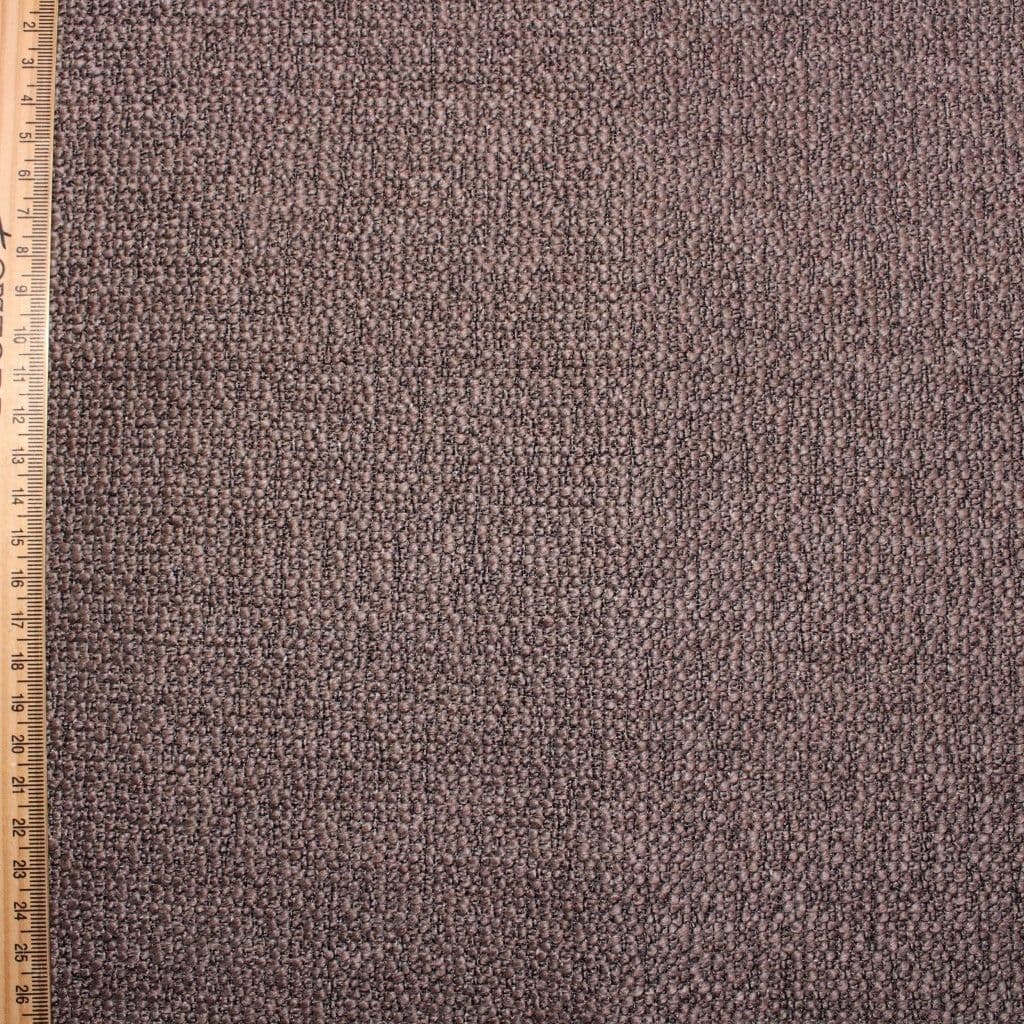 Brown Textured Polyester Upholstery Fabric Fire Retardant