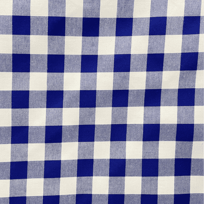 Check Royal Blue and White Polycotton
