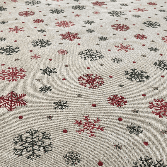 Christmas Snowflake - Cotton Mix Tapestry Fabric