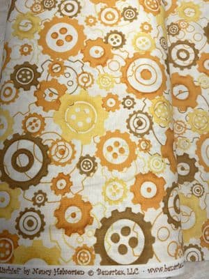 Clockwork Orange  - Cotton Craft Fabric  - Orange and Yellow