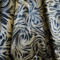 Cool Gold Animal Print Stretch Polyester Velvet