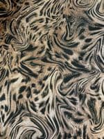 Cool Gold Animal Print Stretch Polyester Velvet