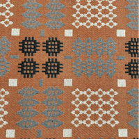 Copper Welsh Blanket Tapestry Fabric - Cotton Mix