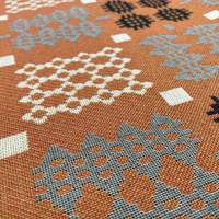 Copper Welsh Blanket Tapestry Fabric - Cotton Mix
