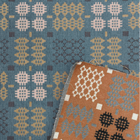 Copper Welsh Blanket Tapestry Fabric - Cotton Mix