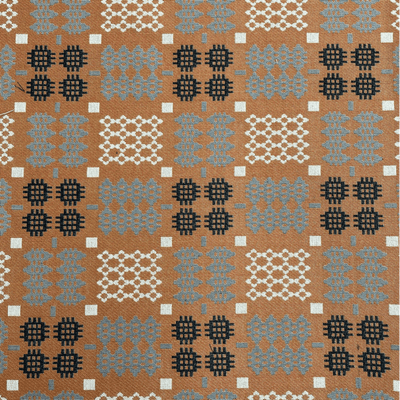 Copper Welsh Blanket Tapestry Fabric - Cotton Mix