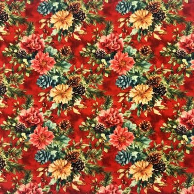 Crimson Winter - Digitally Printed Polycotton