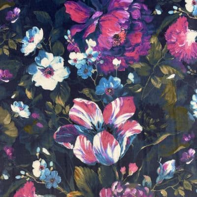 Dark Floral Velvet