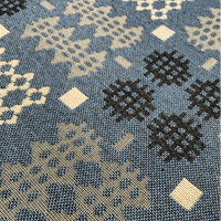 Denim Welsh Blanket Tapestry Fabric - Cotton Mix